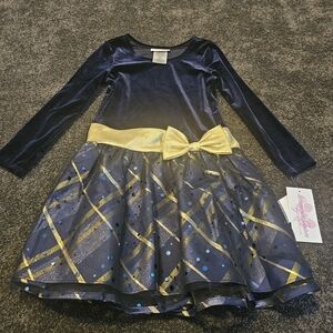 Navy and Gold Kids Costume Dress